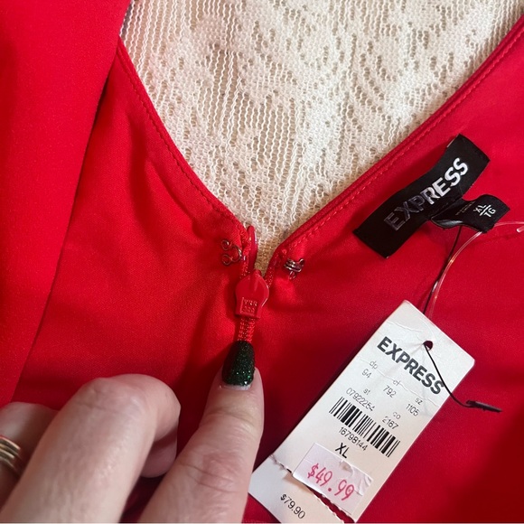 NWT Express sweetheart wire open back mini dress - Picture 11 of 12